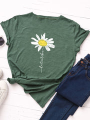 Top informal con estampado de margaritas