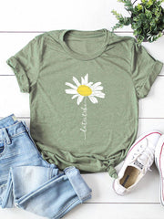 Top informal con estampado de margaritas