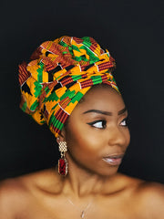 Pañuelo para la cabeza de satén de doble capa estampado