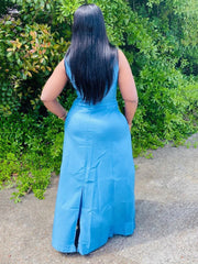 Lässiges ärmelloses Hemdkleid mit Knopfleiste