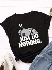 Süßes lockeres T-Shirt mit Koala-Print