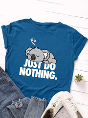 Süßes lockeres T-Shirt mit Koala-Print