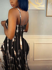 Vestido camisero ajustado con efecto tie dye