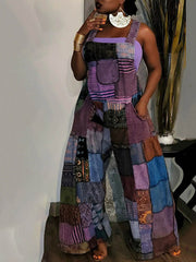 Lässiger Patchwork-Overall in lockerer Passform