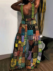 Lässiger Patchwork-Overall in lockerer Passform