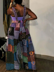 Lässiger Patchwork-Overall in lockerer Passform