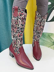 Stiefel mit Absatz aus PU-Leder