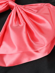 Vestido midi con bloques de color y lazo