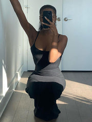 Maxikleid mit Spaghettiträgern