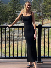 Maxikleid mit Spaghettiträgern