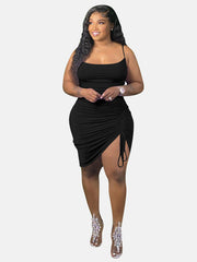 Spaghetti Strap Bodycon Midi Dress