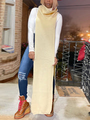 Gestrickte Rollkragenoberteile mit Schlitz