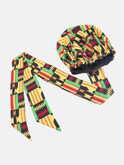 Pañuelo para la cabeza de satén de doble capa estampado