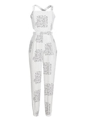 Jumpsuit mit überkreuztem Rücken