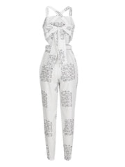 Jumpsuit mit überkreuztem Rücken