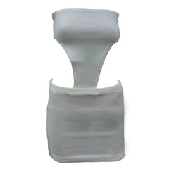 Vestido corto ajustado sin tirantes y con cortes muy seductores - Blanco