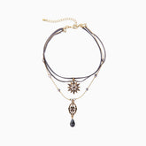 Charm The Party Halskette mit Strass-Anhänger - Schwarz