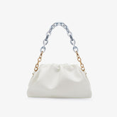 Umhängetasche mit gerüschtem Rand - Weiß