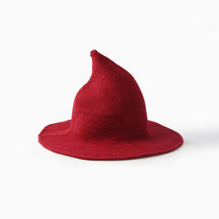 Gorro de bruja de punto puntiagudo de color sólido con película mágica