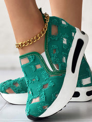 Zapatillas de deporte de malla vaquera con diseño de muffin