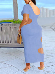 Figurbetontes Midikleid mit Cut-Outs