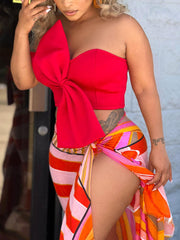 Top tubo con pajarita