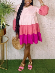 Hemdkleid in Blockfarben