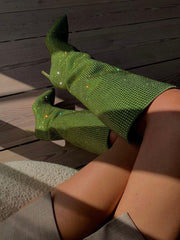 Botas de ante adornadas con cristales