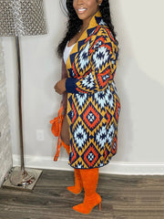 Gestrickte Strickjacke mit geometrischem Muster