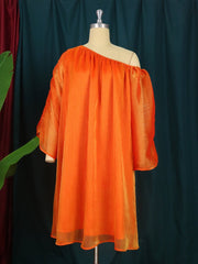 Vestido mini casual con hombros descubiertos