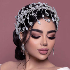 Funkelndes Haarband mit Kristall-Strassverzierung in Ast-Optik - Silber