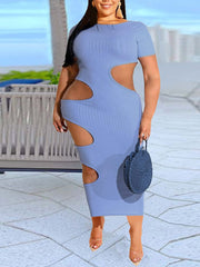 Figurbetontes Midikleid mit Cut-Outs