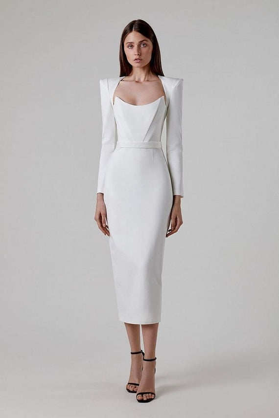 Beauty Sexy Temperament Simple Bandage Dress Long Dress