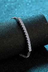 Verehrtes Moissanit-Sterlingsilber-Armband