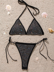 Bikini-Set mit Diamantkristallen