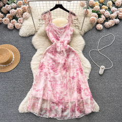 A-Linien-Sommerkleid mit Blumenmuster