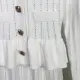 French socialite design with ruffle edge patchwork long sleeved dress slim fit and slimming short skirt