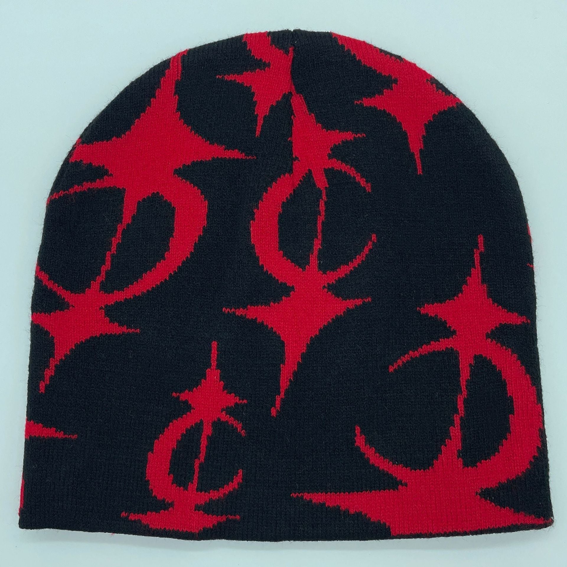 Gorro de punto en jacquard con estrella de cinco puntas