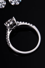 1 Karat Moissanit Dreieck 925 Sterling Silber Ring