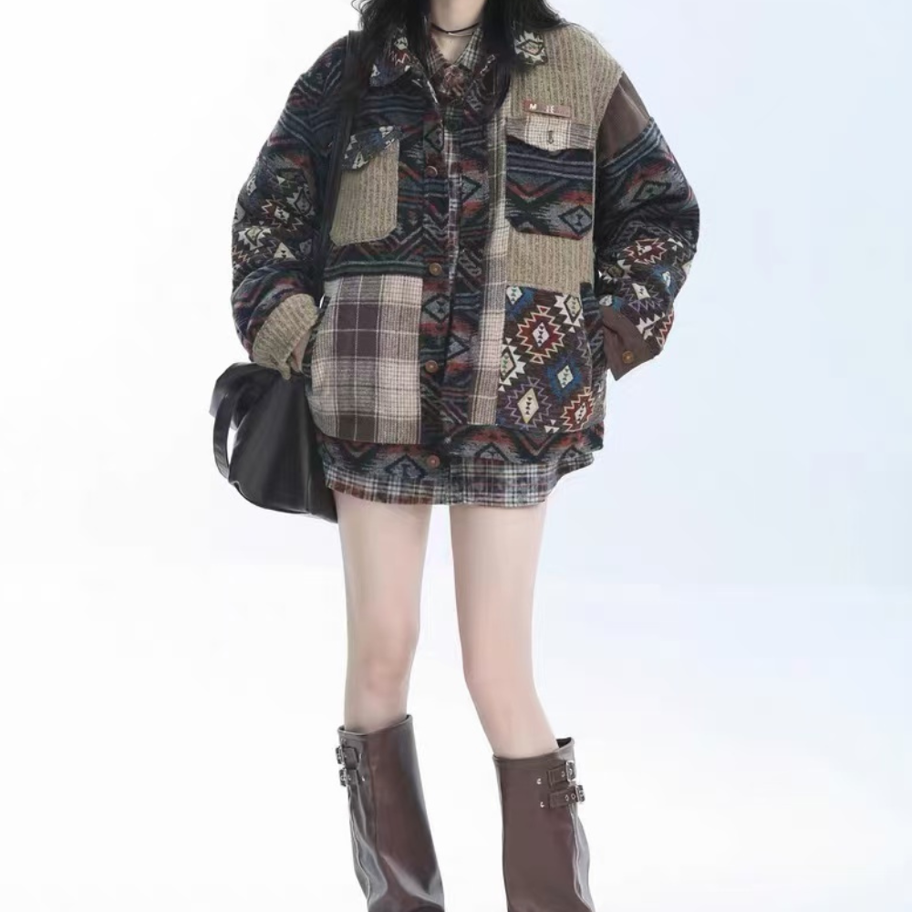 Chaqueta vintage con flores