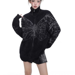 Suéter de mariposa pintado a mano