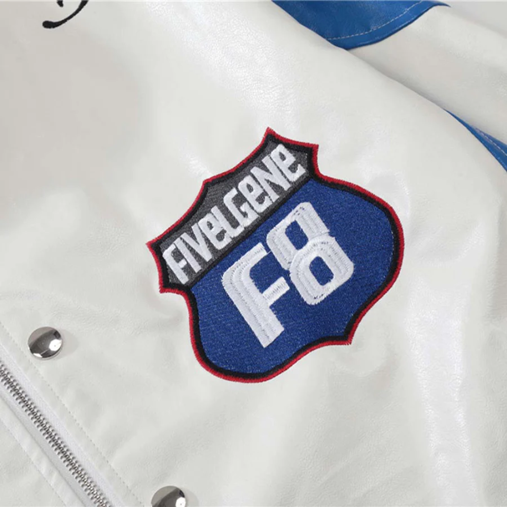 Chaqueta retro de cuello alto para motociclista de calle