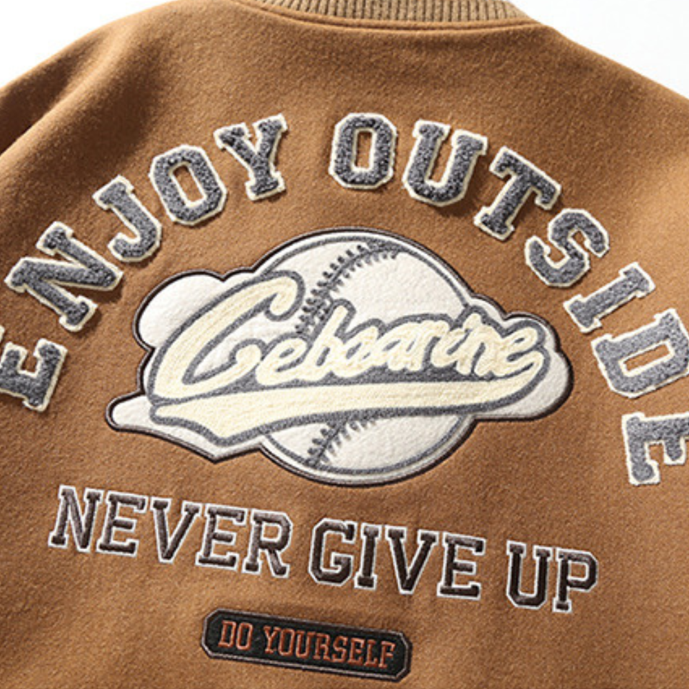 Chaqueta suelta de béisbol vintage
