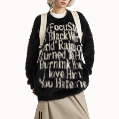 Urban style retro trend winter lazy style"Sweater