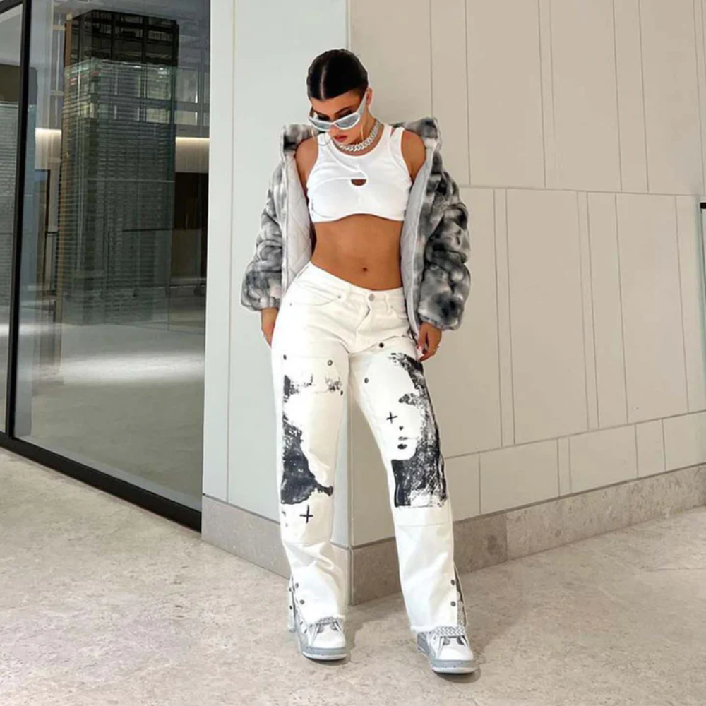 Abrigo con efecto tie dye de High Street