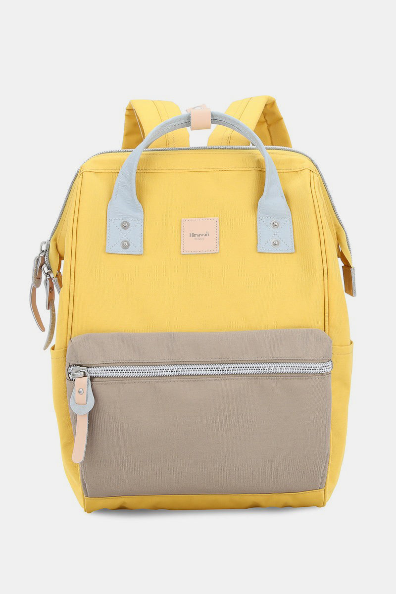 Himawari Wasserabweisender Canvas-Rucksack mit Seitentaschen 