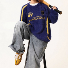 Urban loose street racing style"Sweater