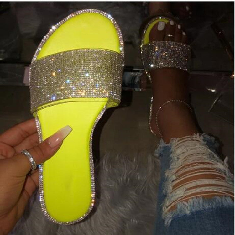 Rhinestone Flat Sandal