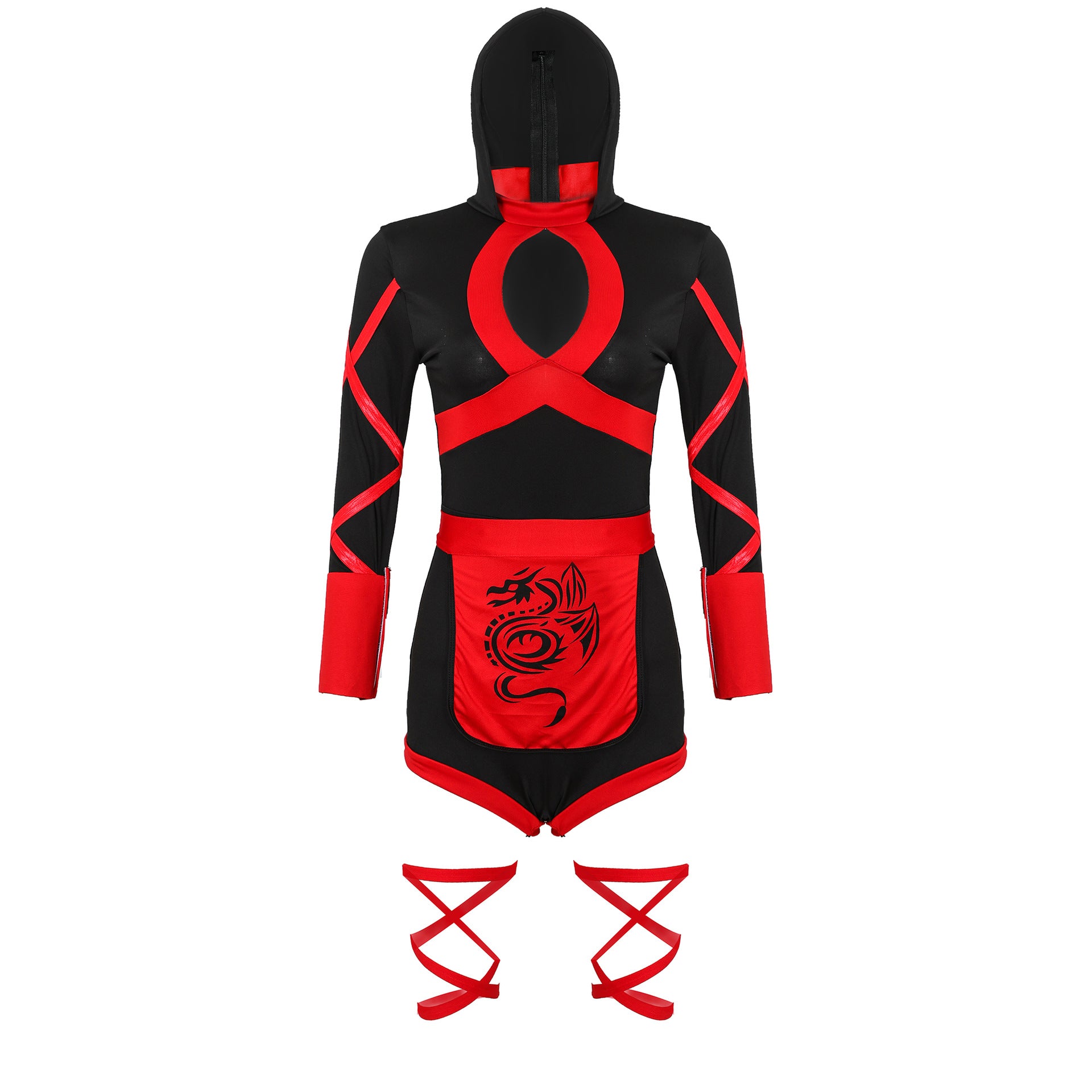 Halloween Ninja Jumpsuit Outfit Carnival Party Cosplay Costume