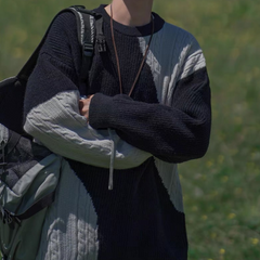 Pullover mit Patchwork-Muster